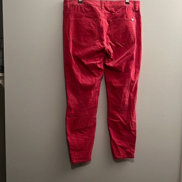 Carve Designs Women's Pink Zip Fly Zippered Leg Skinny Corduroy Pants Size 6 - Picture 2 of 9